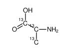 D-丙氨酸-13C3结构式