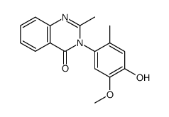 3-(4-hydroxy-5-methoxy-2-methyl-phenyl)-2-methyl-3H-quinazolin-4-one Structure