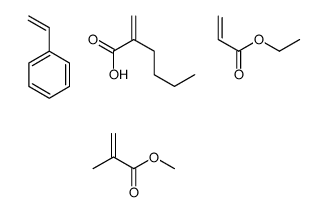 丙烯酸丁酯、丙烯酸乙 酯、苯乙烯、甲基丙烯酸甲酯的聚合物结构式