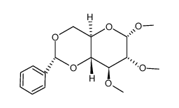 methyl 4,6-O-benzylidene-2,3-di-O-methyl-α,D-glucopyranoside结构式