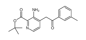 tert-butyl 3-amino-4-[2-(3-methylphenyl)-2-oxoethyl]pyridine-2-carboxylate Structure