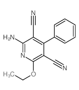 3,5-Pyridinedicarbonitrile,2-amino-6-ethoxy-4-phenyl-结构式