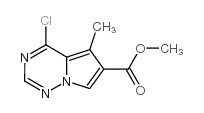 4-Chloro-5-methylpyrrolo[2,1-f][1,2,4]triazine-6-carboxylic acid methyl ester Structure
