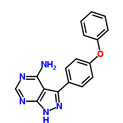 3-(4-苯氧基苯基)-1H-吡唑并[3,4-d]嘧啶-4-胺结构式