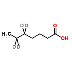 (5,5,6,6-2H4)Heptanoic acid Structure