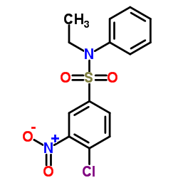 4-CHLORO-N-ETHYL-3-NITRO-N-PHENYL-BENZENESULFONAMIDE结构式