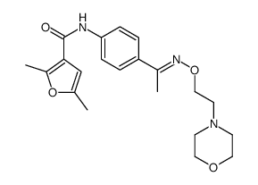 4'-[(2,5-Dimethylfuran-3-yl)carbonylamino]acetophenone O-(2-morpholinoethyl)oxime Structure
