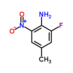 2-氟-4-甲基-6-硝基苯胺结构式
