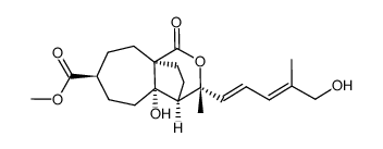 methyl (3R,4R,4aS,7S,9aR)-4a-hydroxy-3-((1E,3E)-5-hydroxy-4-methylpenta-1,3-dien-1-yl)-3-methyl-1-oxooctahydro-1H-4,9a-ethanocyclohepta[c]pyran-7-carboxylate结构式