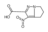 3-nitro-5,6-dihydro-4H-pyrrolo[1,2-b]pyrazole-2-carboxylic acid结构式