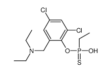 N-[[3,5-dichloro-2-[ethyl(hydroxy)phosphinothioyl]oxyphenyl]methyl]-N-ethylethanamine Structure