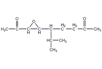 (3R,4S,5S)-5-异丙基-3,4-环氧-2,8-壬二酮结构式