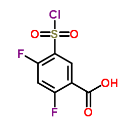 5-(Chlorosulfonyl)-2,4-difluorobenzoic acid Structure