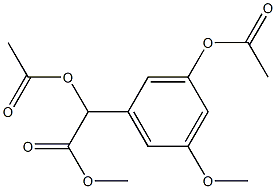 α,3-Bis(acetyloxy)-5-methoxybenzeneacetic acid methyl ester Structure