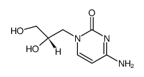 (S)-1-(2,3-dihydroxypropyl)cytosine结构式