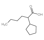 Cyclopentaneaceticacid, a-butyl- Structure