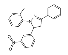 2-(2-methylphenyl)-3-(3-nitrophenyl)-5-phenyl-3,4-dihydropyrazole Structure
