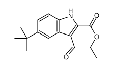 5-叔丁基-3-甲酰基-1H-吲哚-2-羧酸乙酯结构式