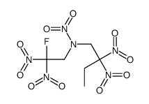 N-(2,2-dinitrobutyl)-N-(2-fluoro-2,2-dinitroethyl)nitramide结构式