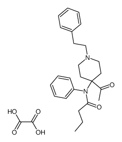4-Acetyl-4-(N-butyrylanilino)-1-(2-phenylethyl)-piperidin-oxalat Structure