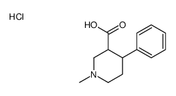 1-methyl-4-phenylpiperidine-3-carboxylic acid,hydrochloride Structure