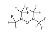 N-[bis(trifluoromethyl)amino]oxy-1,1,1-trifluoro-N-(trifluoromethyl)methanamine结构式