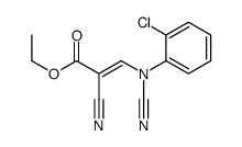 ethyl 3-(2-chloro-N-cyanoanilino)-2-cyanoprop-2-enoate结构式
