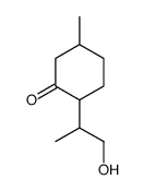 2-(1-hydroxypropan-2-yl)-5-methylcyclohexan-1-one结构式