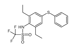 N-(2,6-diethyl-4-phenylsulfanylphenyl)-1,1,1-trifluoromethanesulfonamide结构式