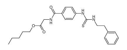 [4-(3-Phenethyl-thioureido)-benzoylamino]-acetic acid pentyl ester Structure