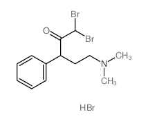 2-Pentanone,1,1-dibromo-5-(dimethylamino)-3-phenyl-, hydrobromide (1:1)结构式