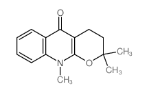 5H-Pyrano[2,3-b]quinolin-5-one, 2,3,4,10-tetrahydro-2,2,10-trimethyl- Structure