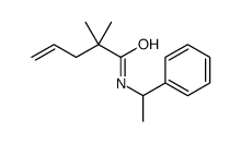 2,2-dimethyl-N-(1-phenylethyl)pent-4-enamide结构式