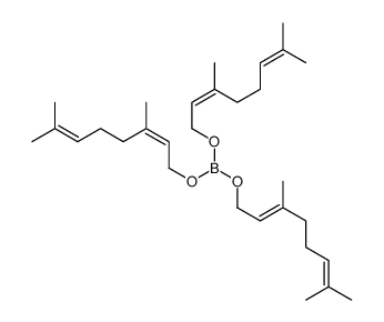 bis[(2Z)-3,7-dimethylocta-2,6-dienyl] [(2E)-3,7-dimethylocta-2,6-dienyl] borate结构式