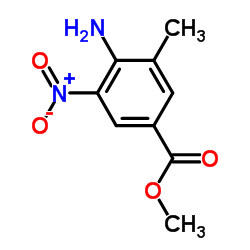Benzoicacid,4-amino-3-methyl-5-nitro-,methylester(9CI) structure