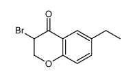 3-bromo-6-ethyl-2,3-dihydrochromen-4-one结构式