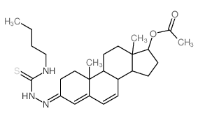 [(3Z)-3-(butylthiocarbamoylhydrazinylidene)-10,13-dimethyl-1,2,8,9,11,12,14,15,16,17-decahydrocyclopenta[a]phenanthren-17-yl] acetate结构式