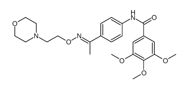 4'-(3,4,5-Trimethoxybenzoylamino)acetophenone O-(2-morpholinoethyl)oxime结构式
