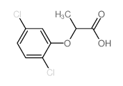 2-(2,5-二氯苯氧基)丙酸结构式