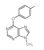 6-(4-chlorophenoxy)-9-methyl-purine结构式
