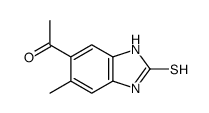 1-(6-methyl-2-sulfanylidene-1,3-dihydrobenzimidazol-5-yl)ethanone结构式