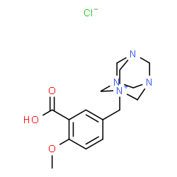 1-(3-Carboxy-4-Methoxybenzyl)-1,3,5,7-Tetraazaadamantan-1-Ium Chloride Structure