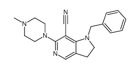 1-benzyl-6-(4-methylpiperazin-1-yl)-2,3-dihydropyrrolo[3,2-c]pyridine-7-carbonitrile Structure
