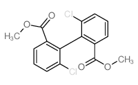[1,1'-Biphenyl]-2,2'-dicarboxylicacid, 6,6'-dichloro-, 2,2'-dimethyl ester Structure