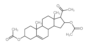 (17-acetyl-3-acetyloxy-10,13-dimethyl-2,3,4,7,8,9,11,12,14,15,16,17-dodecahydro-1H-cyclopenta[a]phenanthren-16-yl) acetate结构式