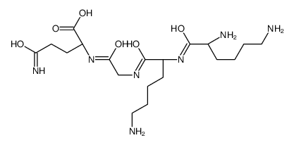 (2S)-5-amino-2-[[2-[[(2S)-6-amino-2-[[(2S)-2,6-diaminohexanoyl]amino]hexanoyl]amino]acetyl]amino]-5-oxopentanoic acid Structure