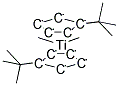 二甲基双(叔丁基环戊二烯基)钛(IV )结构式