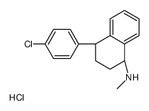 顺式-4-(4-氯苯基)-1,2,3,4-四氢-N-甲基-1-萘胺盐酸盐结构式