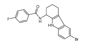 N-(6-bromo-2,3,4,9-tetrahydro-1H-carbazol-1-yl)-4-fluorobenzamide Structure