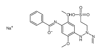 sodium 2-[3-[4-(benzoylamino)-2,5-dimethoxyphenyl]-1-methyltriazen-2-yl]ethanesulphonate Structure